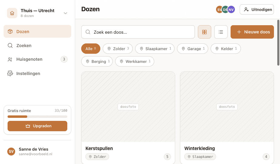 Overzicht van dozen in In what Box?